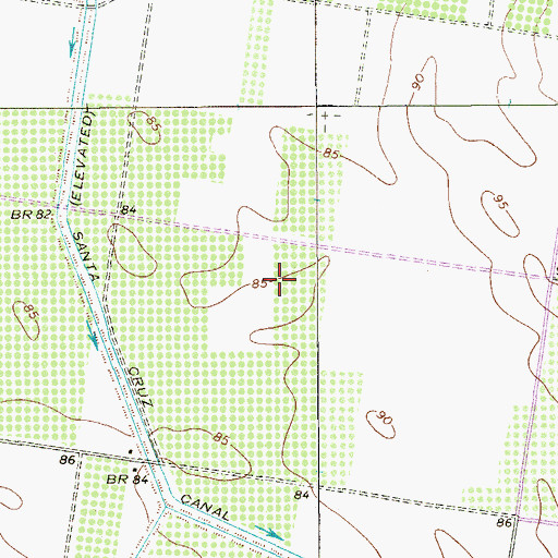 Topographic Map of Kaufold Estates Number 1 Colonia, TX