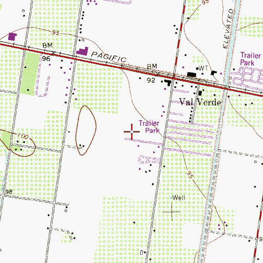 Topographic Map of Koenig Winter Resort Colonia, TX