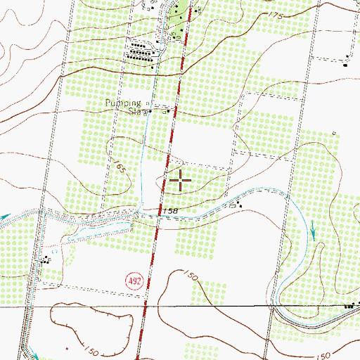 Topographic Map of Kountry Hill Estates Colonia, TX