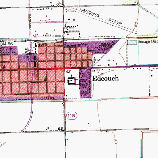 Topographic Map of L D Morgan's Colonia, TX