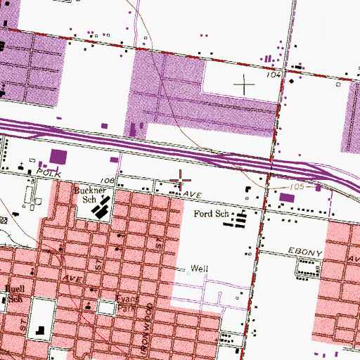 Topographic Map of L R Bell Colonia, TX