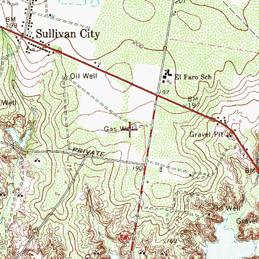Topographic Map of La Aurora Colonia, TX