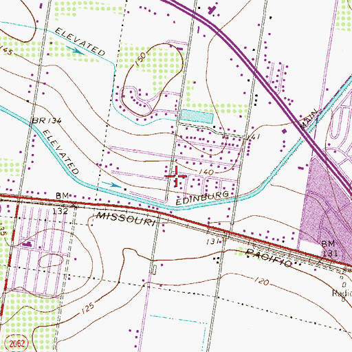 Topographic Map of La Camellia Colonia A, TX
