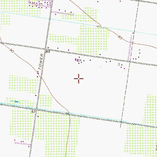 Topographic Map of Isaacs Colonia, TX