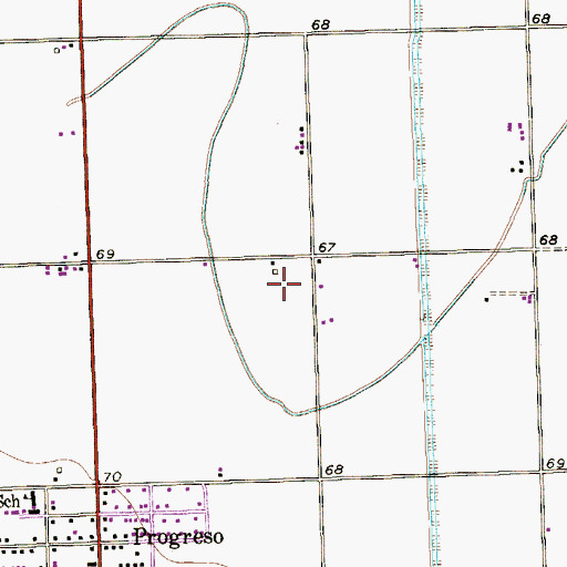 Topographic Map of J R Colonia Number 1, TX
