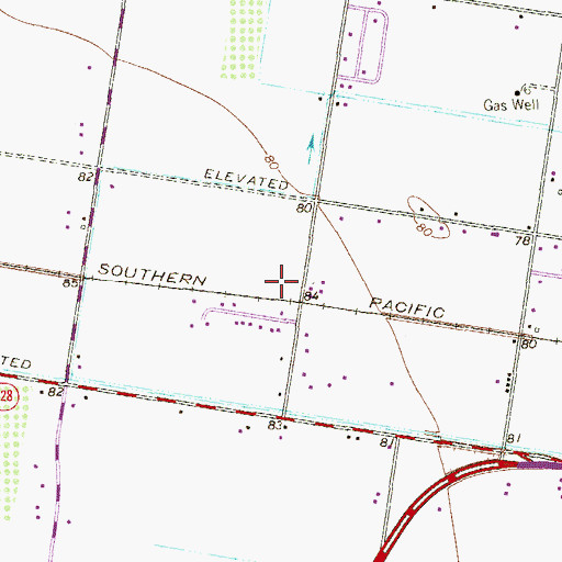 Topographic Map of Jackson's New World Colonia, TX