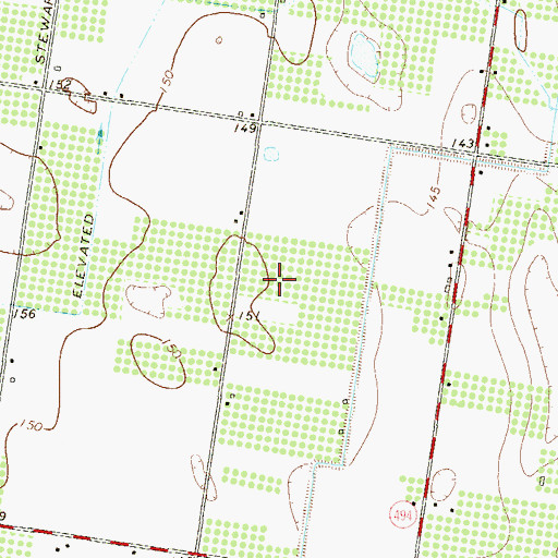 Topographic Map of Jardin Terrace Colonia, TX