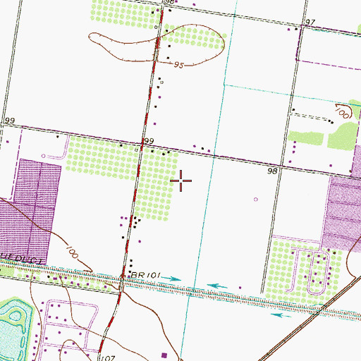 Topographic Map of La Estancia Colonia, TX