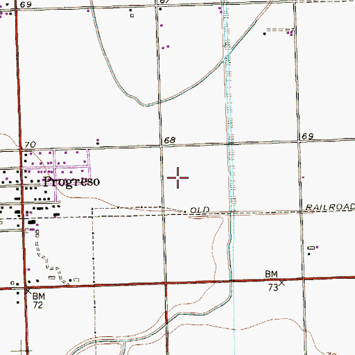 Topographic Map of La Frontera Colonia, TX