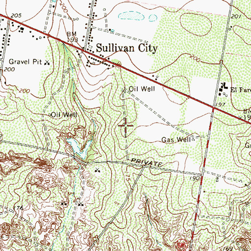Topographic Map of La Hermosa Colonia, TX