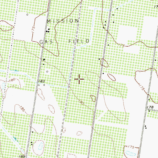Topographic Map of La Homa Acres Colonia, TX