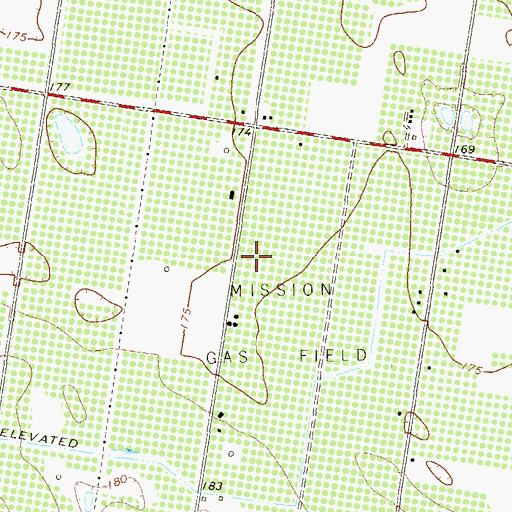 Topographic Map of La Homa Groves Estates Number 3 Colonia, TX