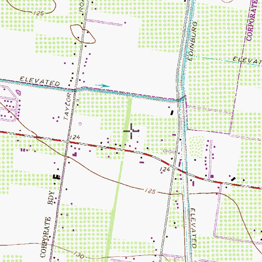 Topographic Map of Gray East and West Colonia, TX