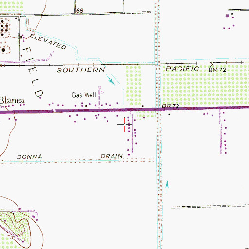 Topographic Map of Green Valley Development Subdividion Colonia, TX