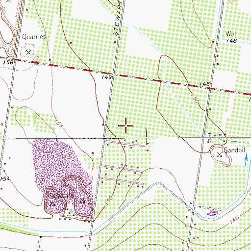 Topographic Map of Grovewood Estates Colonia, TX