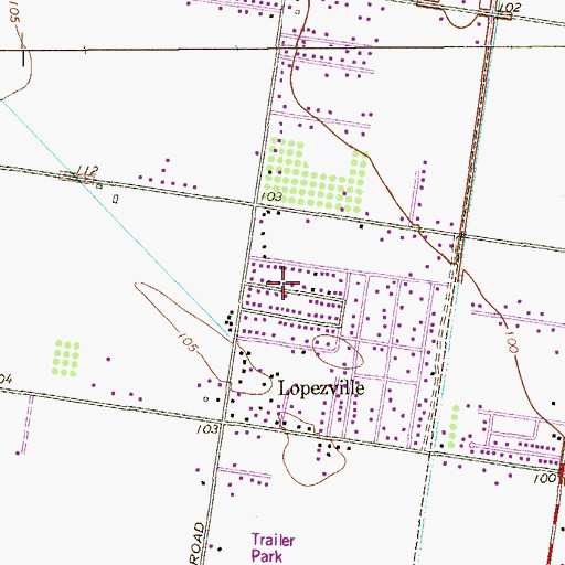 Topographic Map of Gonzalez-Zamora Colonia, TX