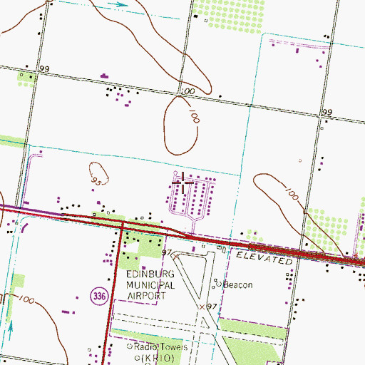 Topographic Map of Hacienda del Bronco Number 1 Colonia, TX