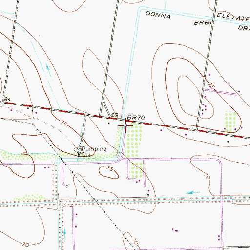 Topographic Map of Harmel Colonia, TX