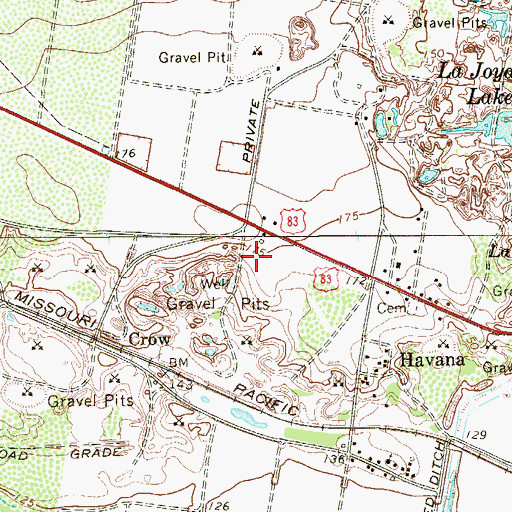 Topographic Map of Havana Lomas Number 1 Colonia, TX