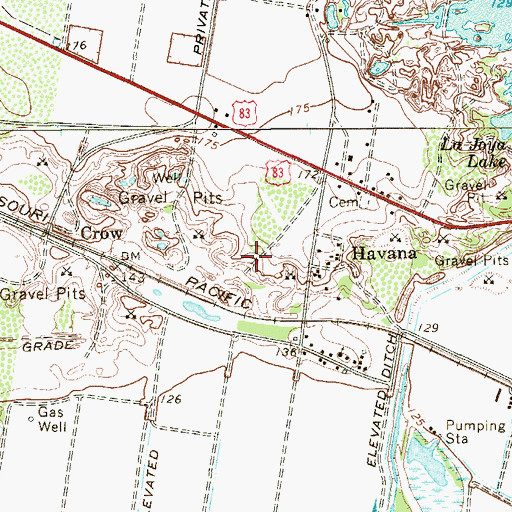 Topographic Map of Havana Lomas Number 5 Colonia, TX