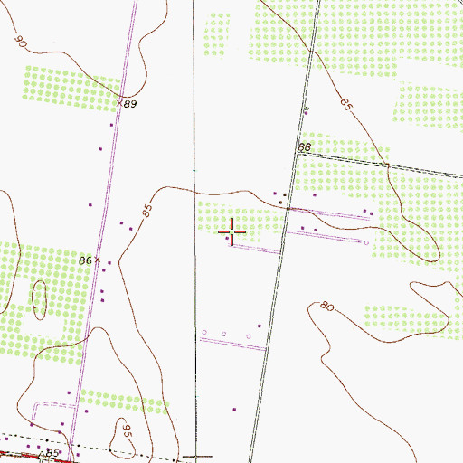 Topographic Map of Hern Colonia, TX