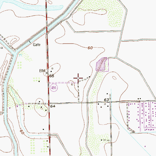 Topographic Map of High Land Colonia, TX
