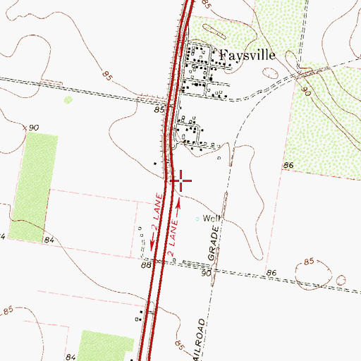 Topographic Map of Highway Frontage Colonia, TX