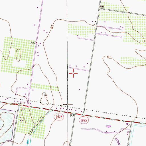 Topographic Map of Hilda Colonia Number 1, TX