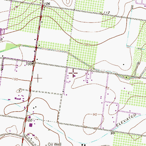 Topographic Map of HME Colonia, TX