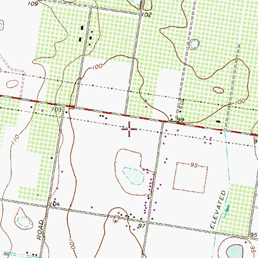 Topographic Map of Hoehn Drive Colonia, TX