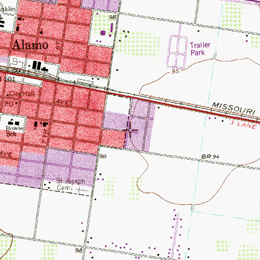 Topographic Map of Ignacio Perez Colonia, TX