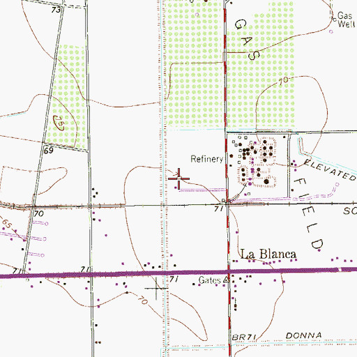 Topographic Map of Imperial Colonia, TX