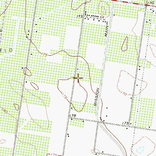 Topographic Map of Inspiration Colonia, TX