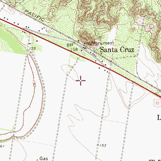 Topographic Map of El Chaparral Number 1 Colonia, TX