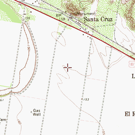 Topographic Map of El Chaparral Number 2 Colonia, TX