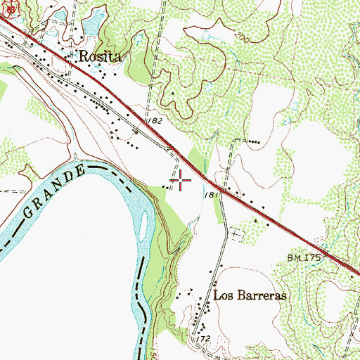 Topographic Map of Elodias Colonia, TX