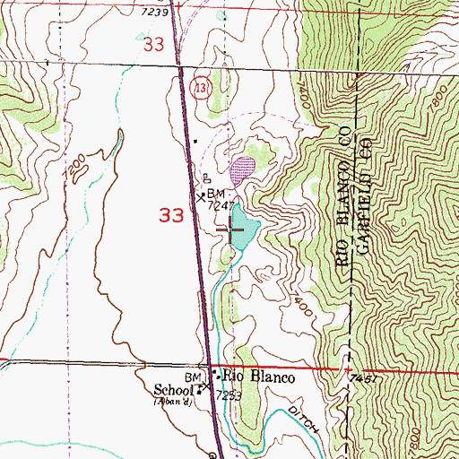Topographic Map of Larson Reservoir Number 2, CO