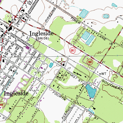 Topographic Map of Wendy Acres Colonia, TX