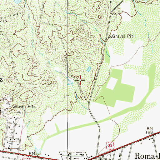 Topographic Map of Ala Blanca Colonia, TX