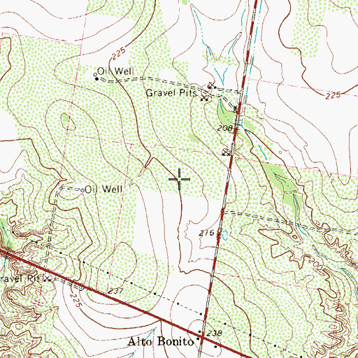 Topographic Map of Alto Bonito Heights Colonia, TX