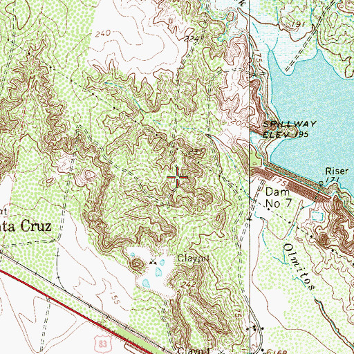 Topographic Map of B and E Colonia, TX