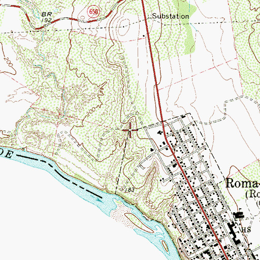 Topographic Map of Campobello Number 2 Colonia, TX