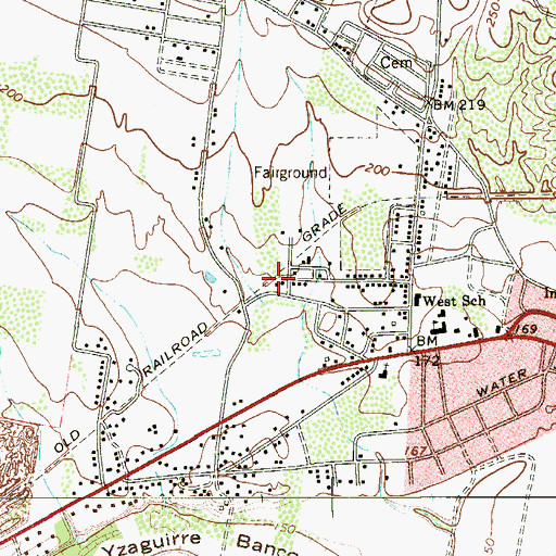 Topographic Map of Canales Colonia, TX