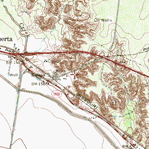 Topographic Map of Chaparrito Colonia, TX