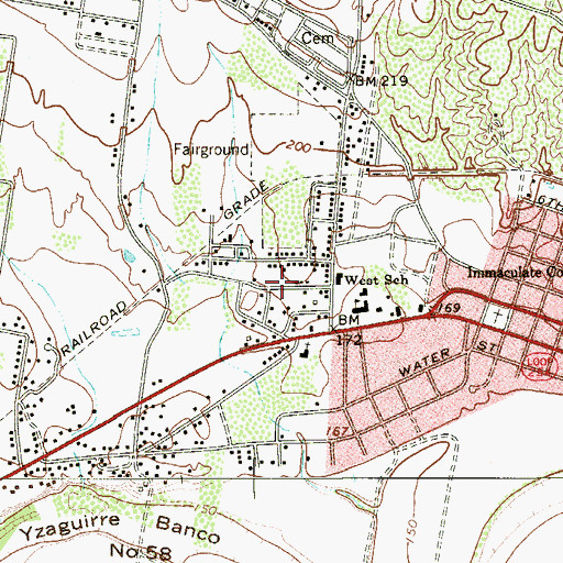 Topographic Map of Cortez Colonia, TX