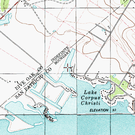 Topographic Map of North Lakeshore Gardens Colonia, TX