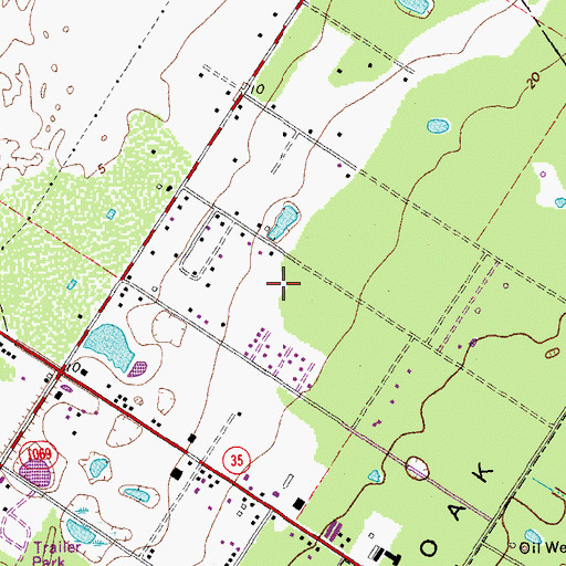 Topographic Map of Sherwood Forest Colonia, TX