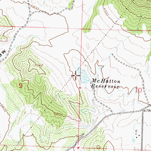Topographic Map of McHatten Dam, CO