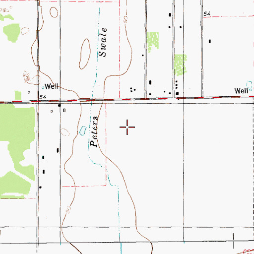 Topographic Map of Sunkist Country Estates Colonia, TX