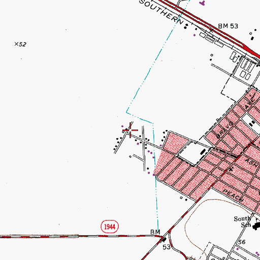 Topographic Map of Fifth Hidalgo Colonia, TX